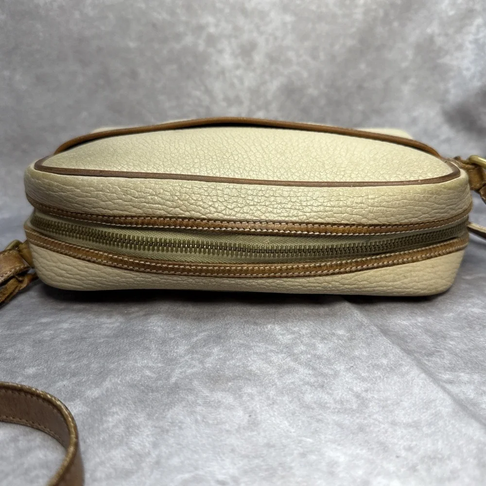 Vintage Dooney & Bourke Cream/Ivory AWL Leather Crossbody Shoulder Bag *READ*